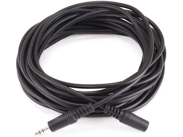 Monoprice Stereo Extension Cable - 25 Feet - Black 3.5mm Plug/Jack Male/Female