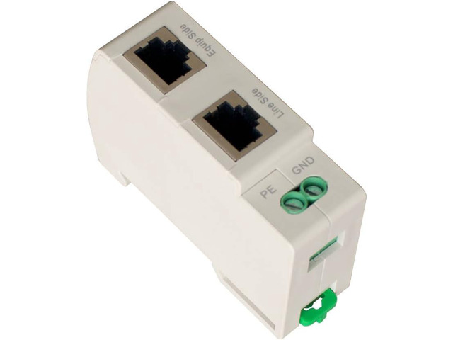 WTH-SG/RJ45 DIN-Rail Mounted Gigabit Ethernet PoE Surge Protector Full GDT TVS Surge Protection