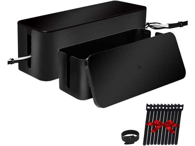 ShellKingdom Cable Management Box, 2 Set Cable Organizer for Cable and Cord Management, Storage and Holder to Cover and Hide & Power Strips & Cords...