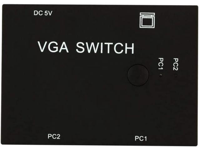 Kesoto 2 Port VGA Switchbox 2 in 1 Out Vedio Selection Adapter