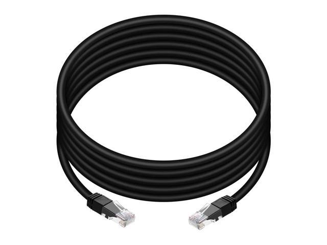 Monoprice Cat6 Ethernet Patch Cable - 10 Feet - Black Snagless RJ45, Stranded, 550MHz, UTP, Pure Bare Copper Wire, 24AWG, Outdoor Rated