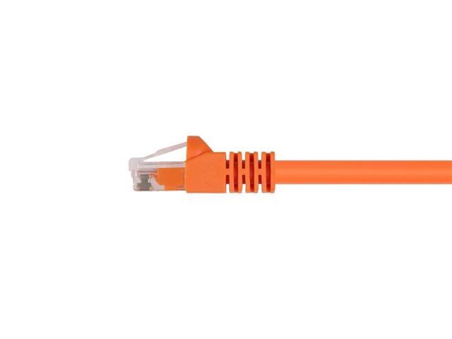 Monoprice Cat5e Ethernet Patch Cable - 5 Feet - Orange Network Internet Cord - RJ45, Stranded, 350Mhz, UTP, Pure Bare Copper Wire, 24AWG
