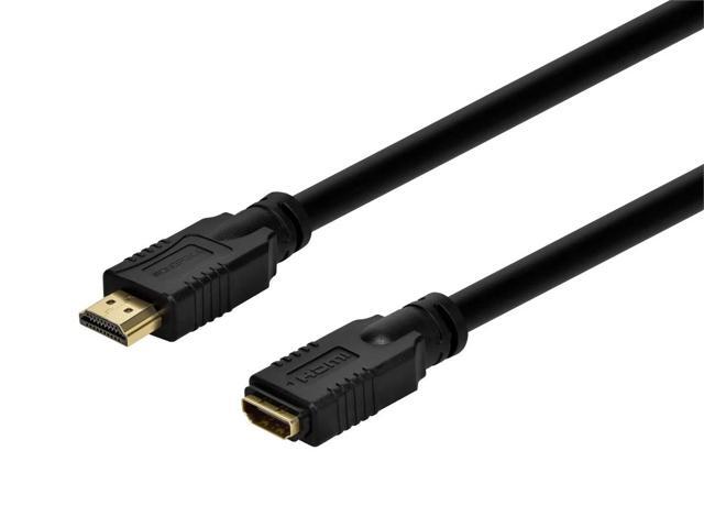 Monoprice Commercial Series High Speed HDMI Extension Cable, 4K @ 24Hz, 10.2Gbps, 24AWG, CL2, 10ft, Black