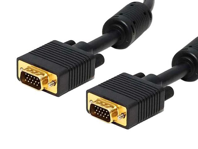 Monoprice Super VGA Cable - 75 Feet - Black Male to Male With Ferrites For In-Wall Installation Gold Plated, CL2 Rated
