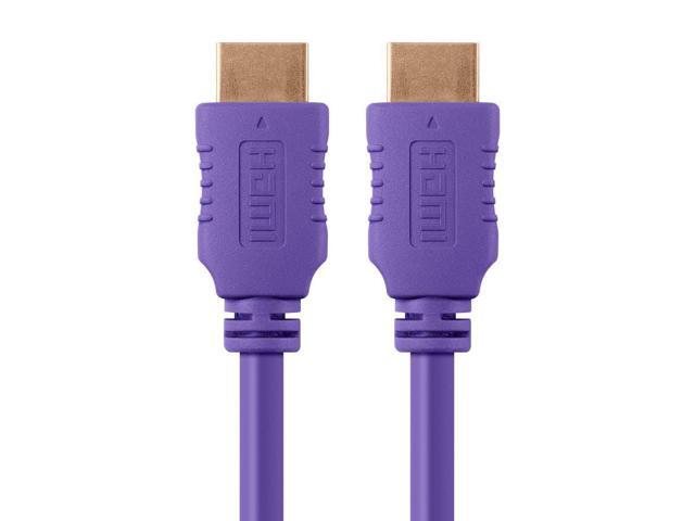Monoprice 4K HDMI Cable - 3 Feet - Purple High Speed, 4K@60Hz, HDR, 18Gbps, YUV 4:4:4, 28AWG, Compatible with UHD TV and More - Select Series
