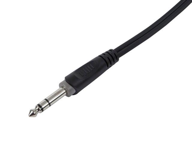 Monoprice 1/4 Inch TRS Male to two 1/4 Inch TS Male Insert Cable Cord - 10 Feet - Black