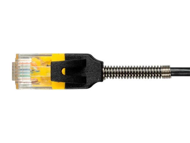 Monoprice Cat6 Ethernet Patch Cable - 10 feet - Black Reinforced, Snagless RJ45 Stranded 550MHz UTP Pure Bare Copper Wire 30AWG - SlimRun Series