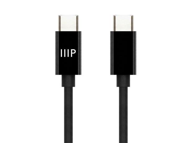 Monoprice TPE Jacketed USB C to USB A 2.0 Cable - 6 Feet - Black Fast Charging, High Speed, Up to 3A/60W, Type C, Compatible with iPad / Samsung...