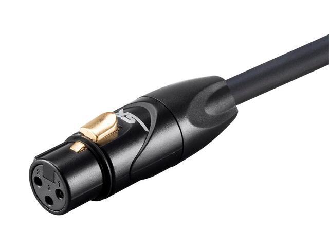 Monoprice XLR Female to 1/4 Inch TRS Male Cable - 6 Feet - Black 16AWG, Gold Plated - Stage Right Series