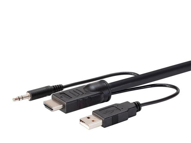 Monoprice HDMI USB 3.5mm Audio Combo Cable - 10 Feet 4K@60Hz HDR for KVM Switches - Switch Series - image 4