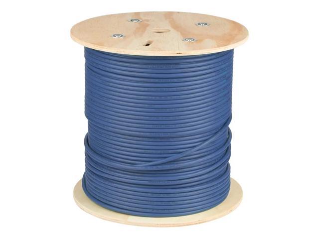Monoprice Cat6A Ethernet Bulk Cable - 500 Feet - Blue, Solid - 550MHz, F/UTP, -CMR, Riser Rated - Pure Bare Copper Wire, -10G, 23AWG - RoHS (UL)...