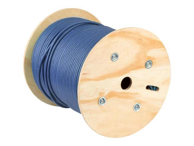 Monoprice Cat6A Ethernet Bulk Cable - 500 Feet - Blue, Solid - 550MHz, F/UTP, -CMR, Riser Rated - Pure Bare Copper Wire, -10G, 23AWG - RoHS (UL)...