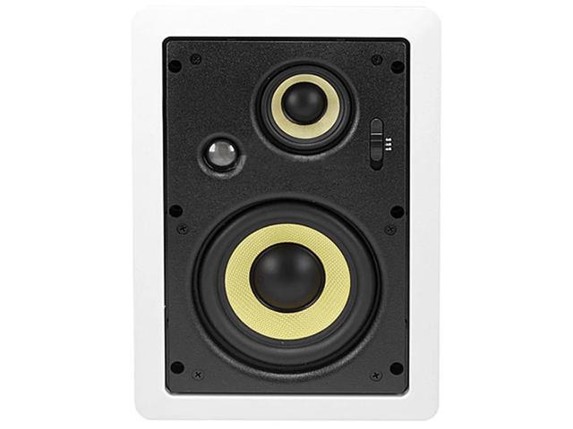 Monoprice 3-Way Aramid Fiber In-Wall Speakers - 6.5 Inch (Pair) Titanium Silk Dome Tweeters - Caliber Series
