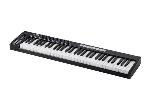 Monoprice SRK61 37 Key USB MIDI Keyboard Controller with 8 Velocity & Pressure Sensitive Pads, 8 Assignable Knobs, 5 MMC Buttons - Stage Right Series