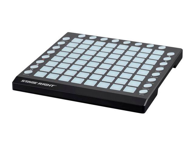 Monoprice SRP64 Compact Grid Controller with 64x RGB Velocity Sensitive Pads and 24x Buttons, USB Powered, For Ableton Live - Stage Right Series