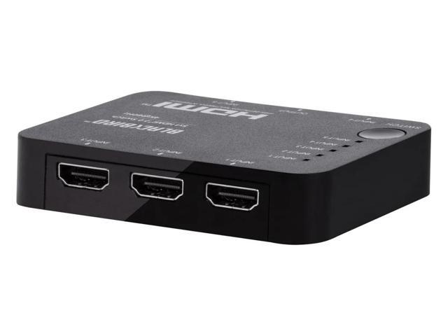 Monoprice Blackbird 4K 5x1 HDMI 2.0 Switch, HDR, HDR10, 18G, HDCP 2.2, Dolby Vision, 4K@60Hz, Hybrid Log-Gamma, 5 Inputs 1 Output, With IR Controler