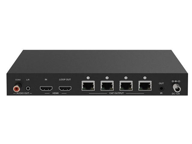 Monoprice Blackbird 4K HDMI 2.0 1x4 Splitter Extender Kit | 18Gbps HDR 4K@60Hz Cat7 With IR Loop Out EDID POC & 4 Receivers Up to 60 Meter (197ft) - image 3