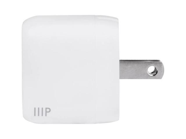 Monoprice USB-C Charger, 20W 1-port PD GaN Technology Foldable Wall Charger White, Power Delivery for MacBook Pro/Air, iPad Pro, iPhone...
