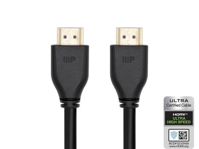 Monoprice 8K HDMI 2.1 Cable - 3 Feet - Black Certified Ultra High Speed, 8K@60Hz, 48Gbps, Compatible with Sony PS5 / PS5 Digital Edition /...
