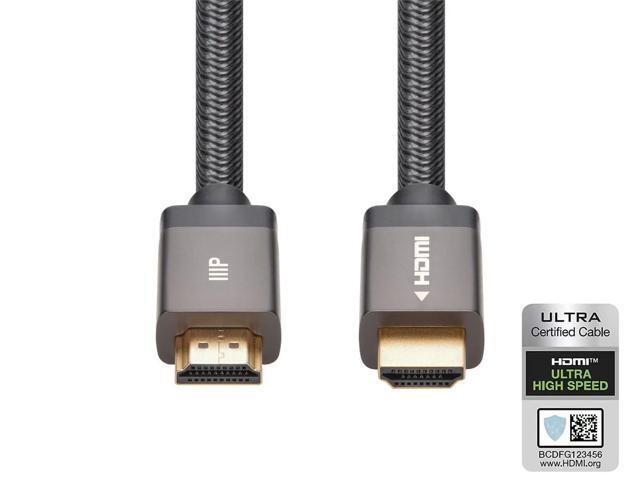 Monoprice 8K Braided HDMI 2.1 Cable - 3 Feet - Black Certified Ultra High Speed, 8k@60Hz, 48Gbps, Compatible With Sony PS5 / PS 5 Digital Edition...