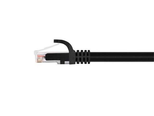 Monoprice Cat6 Ethernet Patch Cable - 1 Feet - Black (12 Pack) Snagless RJ45, 550MHz, UTP, Pure Bare Copper Wire, 24AWG - FLEXboot Series