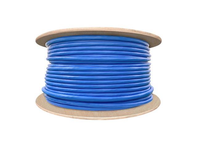 Monoprice Cat8 Network Cable - 250 Feet Bulk - Blue 2GHz, S/FTP Shielded, Solid, 22AWG, 40G, Bare Copper, For Ethernet Switch, Modem, Router -...