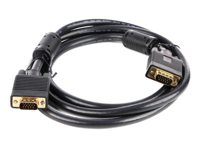 Monoprice Super VGA Monitor Cable - 6 Feet - Black Male to Male with Ferrite Cores (Gold Plated)