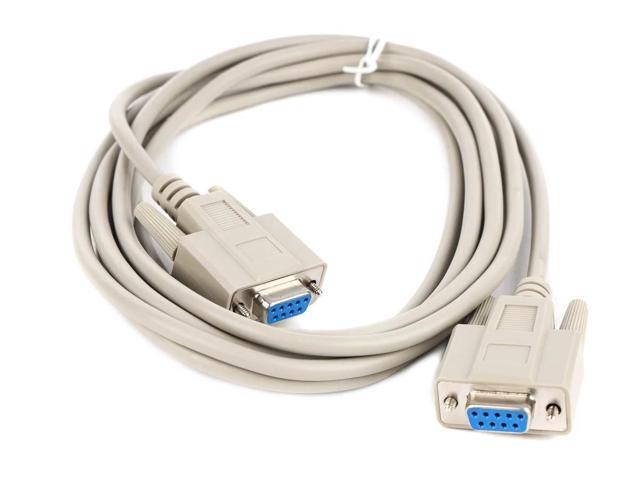Monoprice Molded Null Modem Cable - 10 Feet - DB9 Female/Female