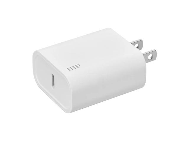 Monoprice 20W USB-C Fast Wall Charger Compatible with iPhones, iPad mini, Samsung Galaxy S, AirPods, Nintendo Switch, Smart Watches