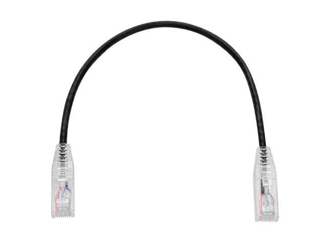 Monoprice Cat6 Ethernet Patch Cable - 1 Feet - Black Network Internet Cord - Snagless RJ45 Stranded 550MHz UTP CMR Riser Rated Pure Bare Copper...