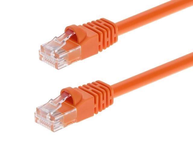 Monoprice Cat6 Ethernet Patch Cable - 3 Feet - Orange Network Internet Cord - RJ45, Stranded, 550Mhz, UTP, Pure Bare Copper Wire, 24AWG