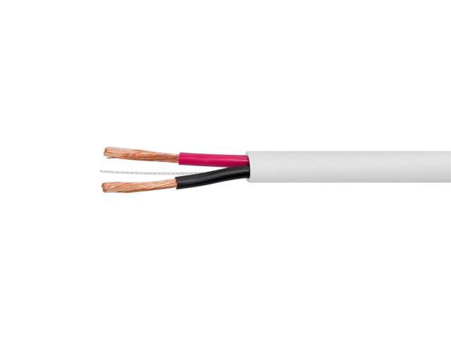 Monoprice Access Series 18 Gauge AWG CL3 Rated 2 Conductor Speaker Wire / Cable - 1000ft Fire Safety In Wall Rated, Jacketed In White PVC Material...