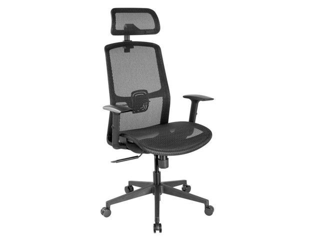 Monoprice WFH Ergonomic Office Chair with Mesh Seat, Adjustable Headrest, Lumbar Support, Armrests, Backrest - Workstream Collection