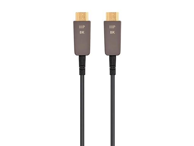 Monoprice HDMI Cable - 100 Feet - Black | Ultra High Speed 8K@120Hz Dynamic HDR 48Gbps Fiber Optic eARC AOC YCbCr 4:4:4 Compatible with PS 5 / PS 5 Digital Edition / Xbox Series X & S and More - image 5