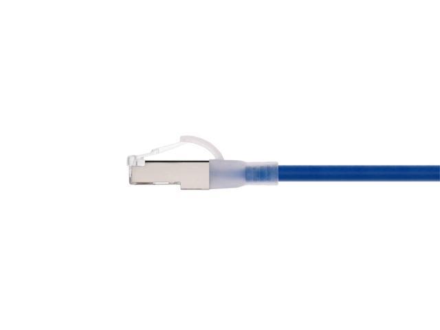 Monoprice Cat6A Ethernet Patch Cable - 7 Feet - Blue Snagless, Double Shielded, Component Level, CM, 30AWG, Ideal For Data Centers and Server...