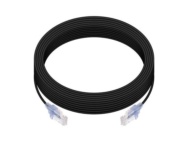 Monoprice Cat6A Patch Ethernet Cable - 50 Feet - Black UTP, 30AWG, 10G, Pure Bare Copper, Snagless RJ45, For Computer Networking Cable, LAN,...