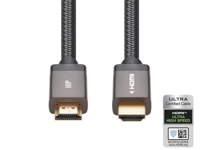 Monoprice 8K Certified Braided Ultra High Speed HDMI Cable - 25 Feet - Black HDMI 2.1, 8K@60Hz, 48Gbps, CL2 In-Wall Rated, 24AWG, Compatible with...