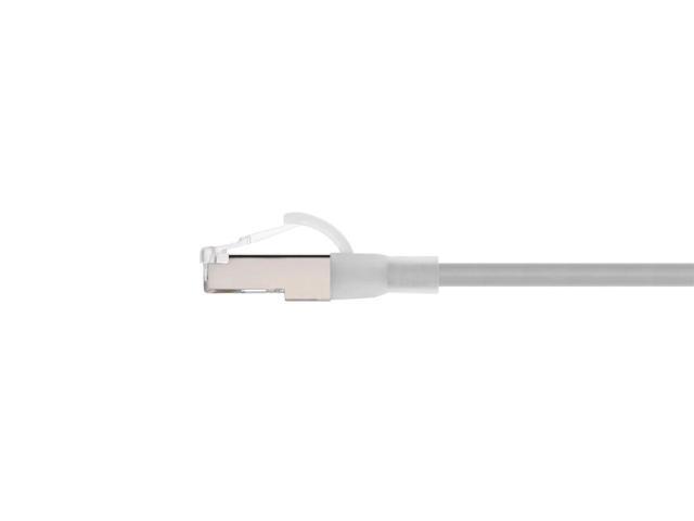 Monoprice Cat6A Ethernet Patch Cable - 15 Feet - White Snagless, Double Shielded, Component Level, CM, 30AWG - SlimRun Series