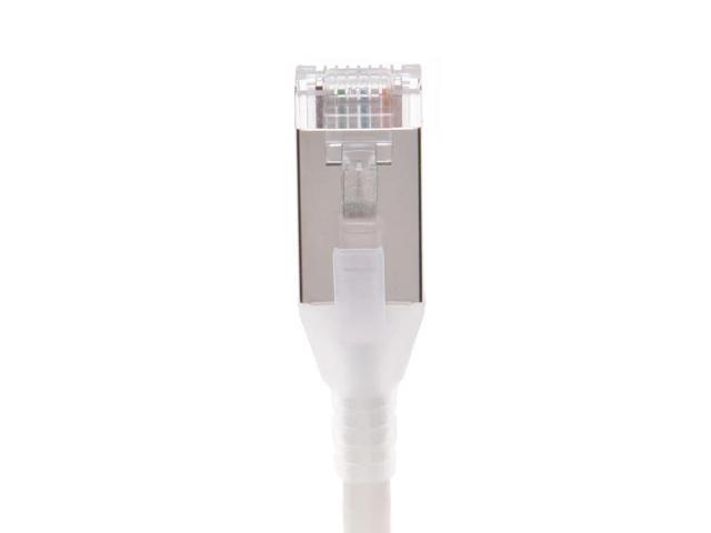 Monoprice Cat6A Ethernet Patch Cable - 3 Feet - White Snagless, Double Shielded, Component Level, CM, 30AWG, Computer Networking Cable LAN Modem...