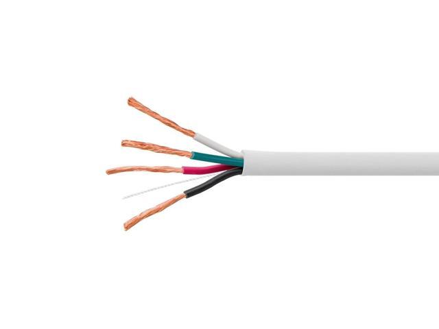 MONOPRICE ACCESS SERIES 18AWG CL3 RATED 4-CONDUCTOR SPEAKER WIRE 250FT WHITE