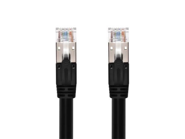 Monoprice Cat6A PoE Patch Cable - 5 Feet - Black 100W, PoE ++ (IEEE 802.3af/at/bt), UTP, 22AWG, 500MHz, Pure Bare Copper, Shielded RJ45, Ethernet...