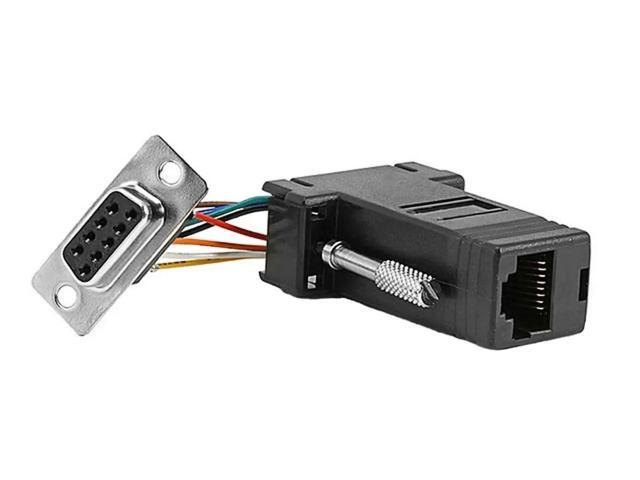 Monoprice DB9 Female to RJ-45 Modular Adaptor - Black