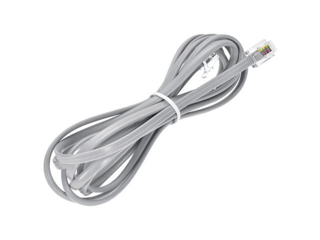 Monoprice Landline Telephone Cable - 7 Feet - RJ11(6P4C) Reverse for Voice