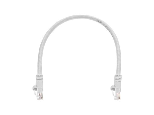 Monoprice Cat6 Ethernet Patch Cable - 1 Feet - White Network Internet Cord - RJ45, Stranded, 550Mhz, UTP, Pure Bare Copper Wire, 24AWG