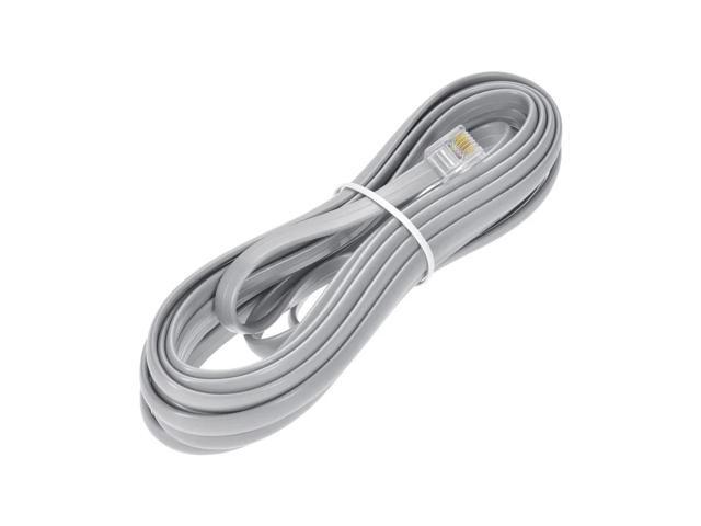 Monoprice Phone Cable, RJ12 (6P6C), Straight for Data - 14ft