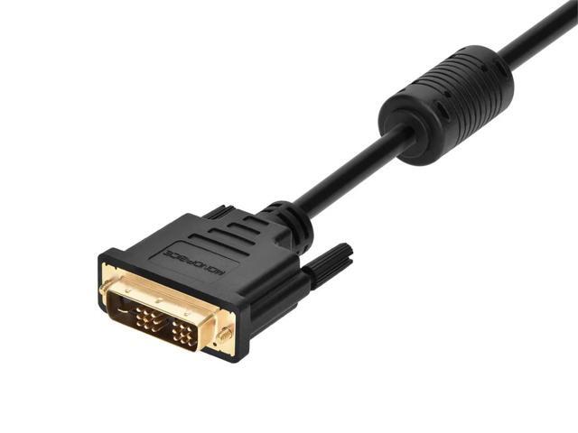 Monoprice HDMI Cable to DVI Adapter Cable - 10 Feet - Black Video Cable, 28AWG, Compatible with AVCHD / PlayStation 3 and More - with Ferrite Cores