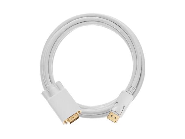 Monoprice DisplayPort to VGA Cable - 10 Feet - White 28AWG, Gold Plated Connectors
