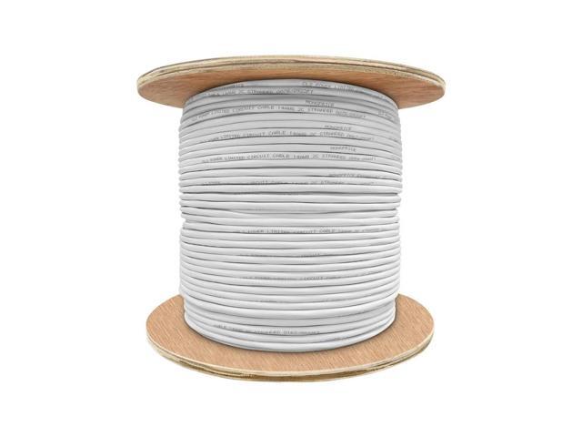 Monoprice Access Series 14 Gauge AWG CL3 Rated 2 Conductor Speaker Wire / Cable - 1000ft Fire Safety In Wall Rated, Jacketed In White PVC Material...