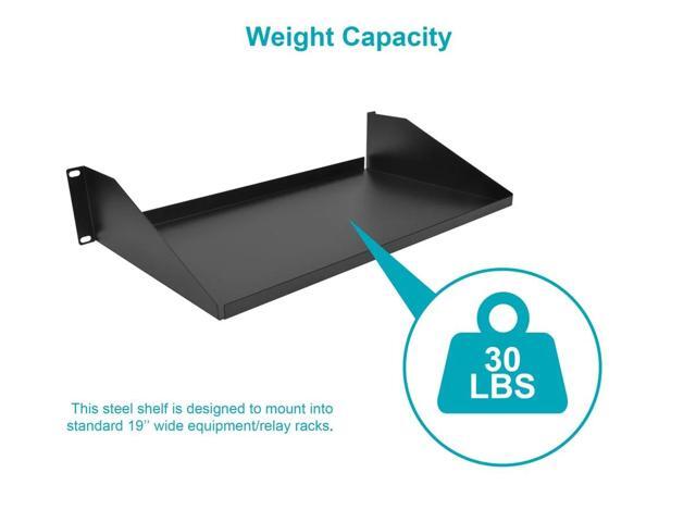 Monoprice Single Sided Shelf, 3.5'(H) x 10'(D) x 19'(W), 30 lbs