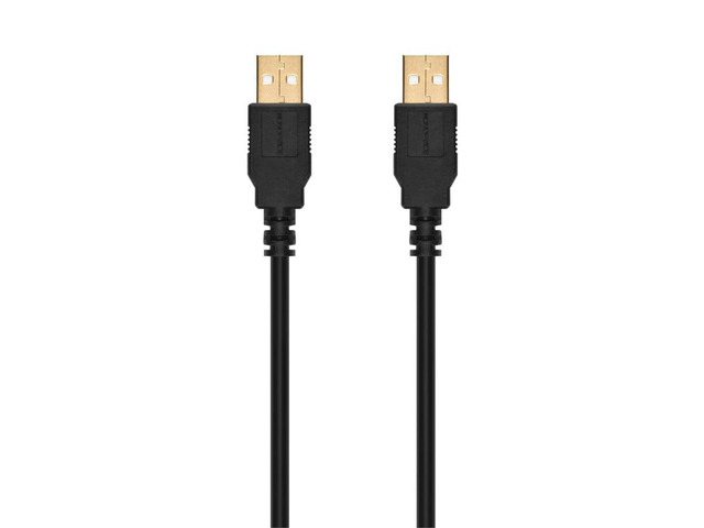 Monoprice USB 2.0 Cable - 1.5 Feet - Black USB Type-A Male to USB Type-A Male, 28/24AWG, Gold Plated for Data Transfer Hard Drive Enclosures,...